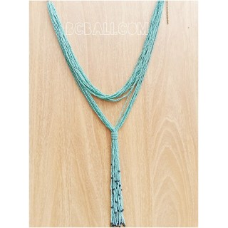 multiple strand beads turquoise necklaces double wrist